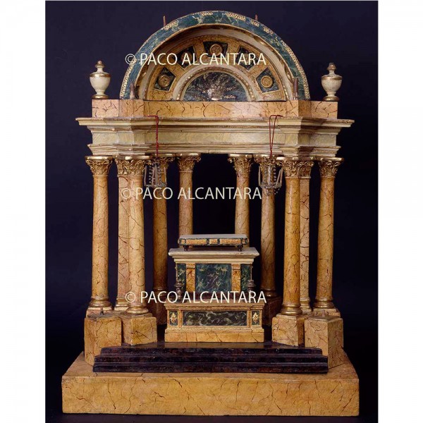 Modelo del altar mayor de la colegiata de Xátiva