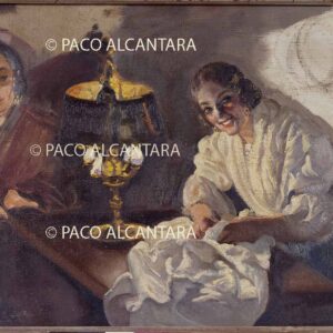 Cosiendo (la madre y la muher del artista).1935