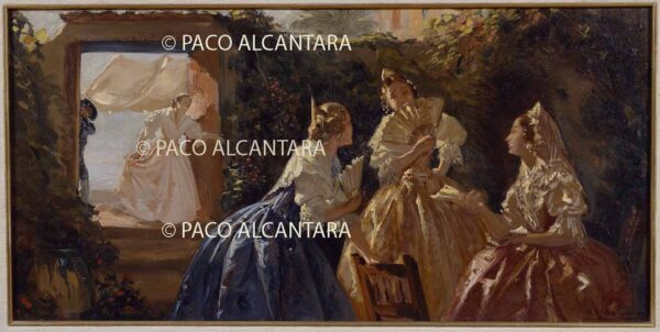 Labradoras en el patio. Boceto.1946