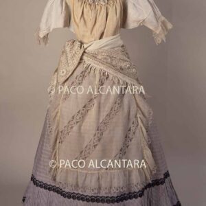 Vestido femenino de faena. Segunda mitad del S. XIX.