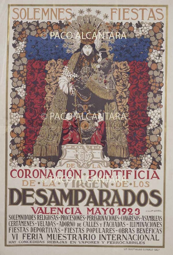 Coronación pontificia de la Virgen de los Desamparados. Valencia mayo de 1923.