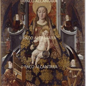 Virgen con ángeles. Retablo de la vida de María.