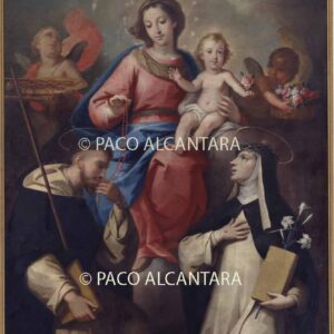 Virgen con el Niño Jesús y ángeles entre Santo Domingo y Santa Catalina de Siena.