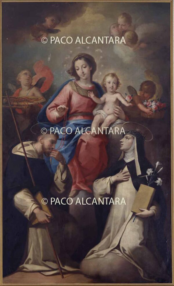 Virgen con el Niño Jesús y ángeles entre Santo Domingo y Santa Catalina de Siena.