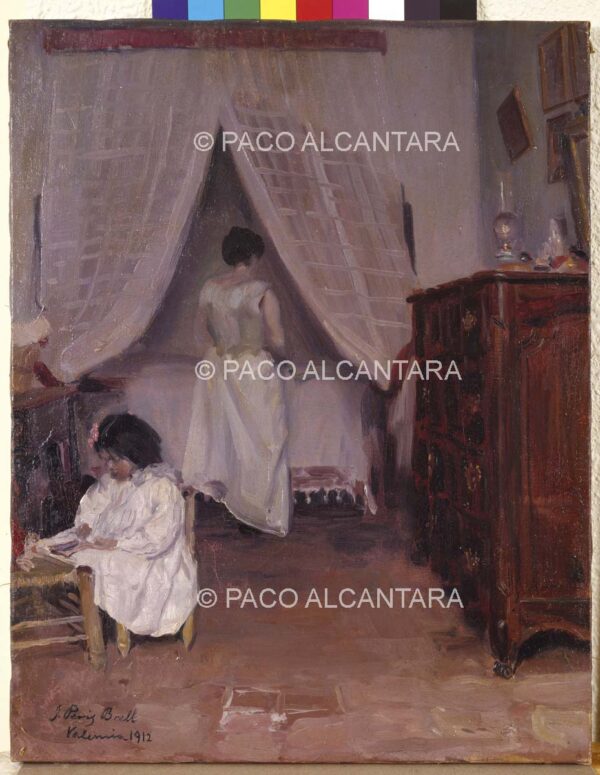 3634-Pintura-Inocencia y Julieta en la alcoba. 1912