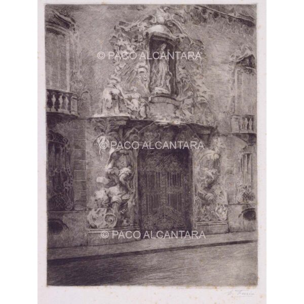 3976-Grabado-Puerta del palacio del Marqués de dos aguas