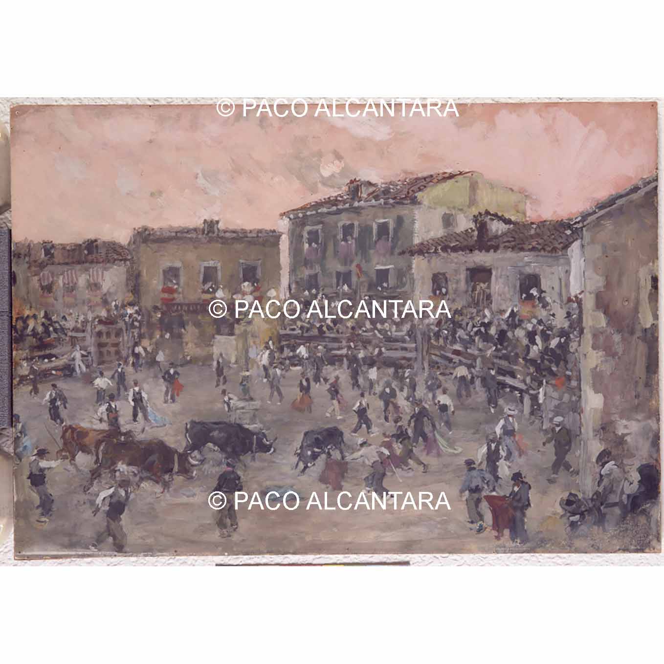 4373-Pintura-Capea en pueblo 4373-Pintura-Capea en pueblo