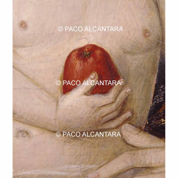 4747-Pintura-Manzana. Detalle del retablo de nuestra Señora de los Ángeles y de la Eucaristía