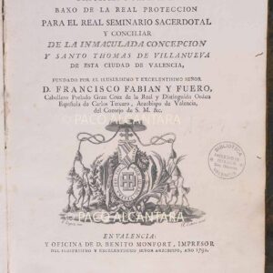 Reglas y constituciones del Seminario Conciliar de Valencia.