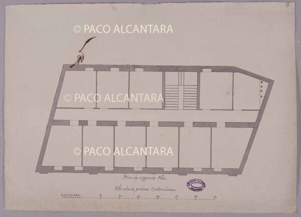 Planta del segundo piso del colegio de la Asunción o de Na Monforta (1775).