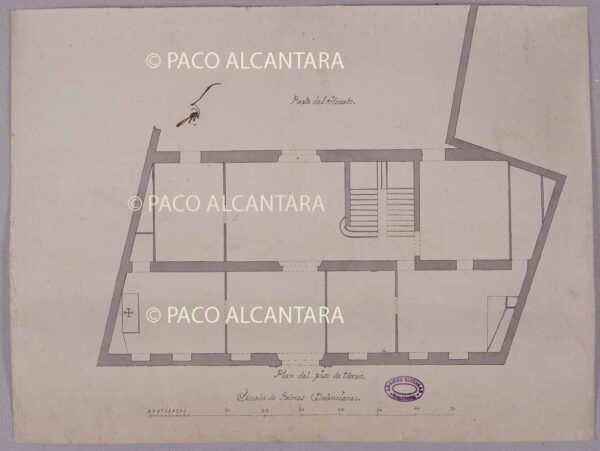 Planta del piso de tierra del colegio de la Asunción o de Na Monforta (1775).