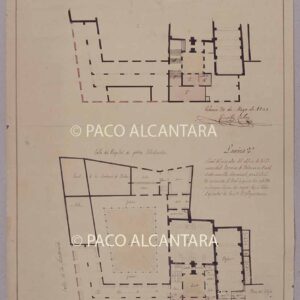 Reducción de la sala de la Preposituría de la Universidad Literaria (1844).Antes de restaurar