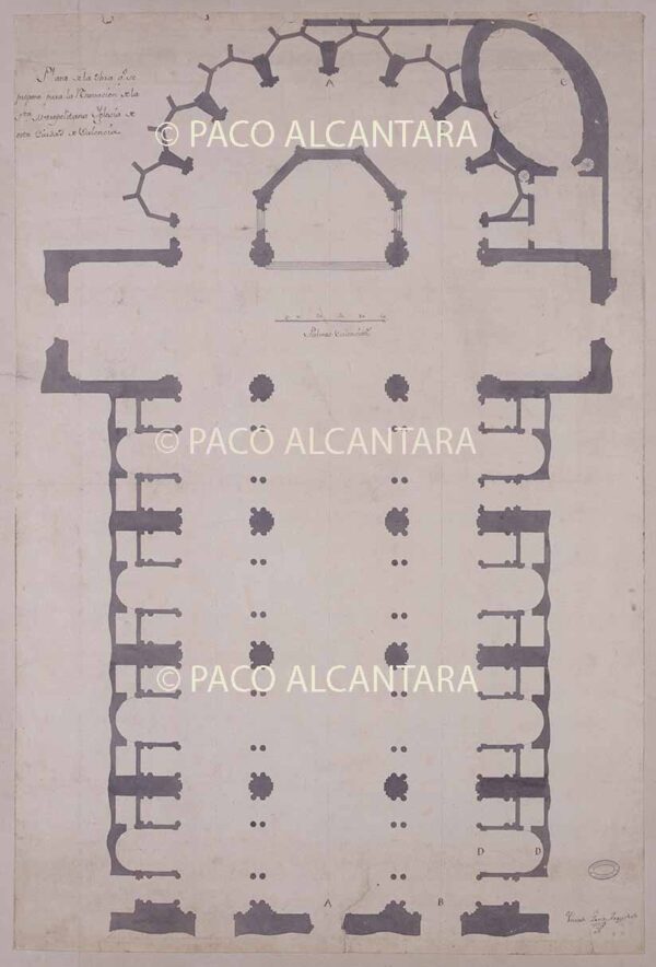 Plano de la obra que se propone para la renovación de la catedral (1773).