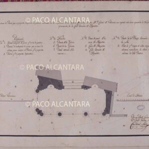 Plano geométrico del pórtico en la puerta de los Apóstoles (1796).