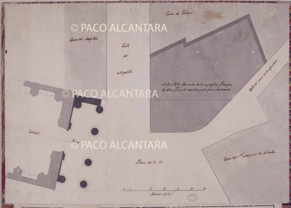 Propuesta de reordenación de la plaza de la Seo (1796).