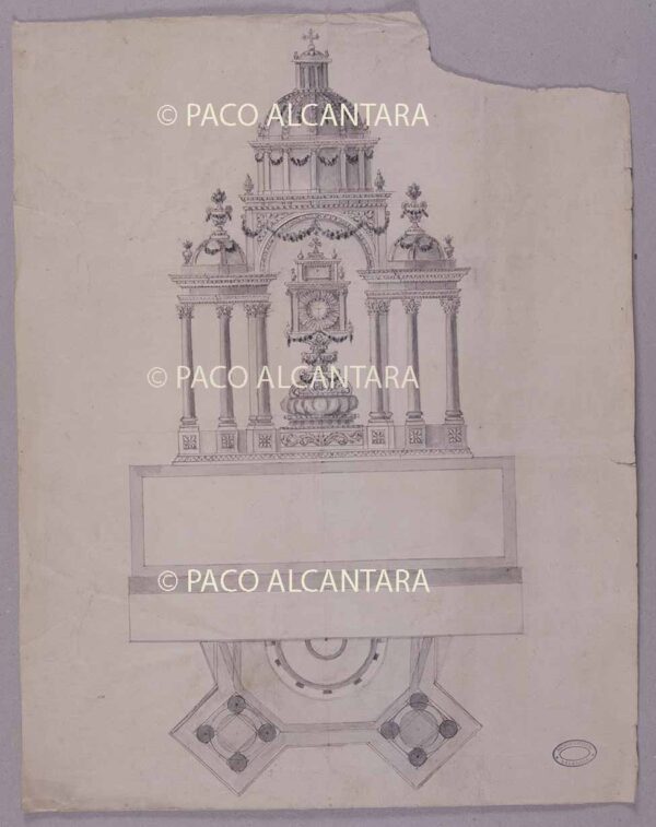 Diseño de custodia procesional (1815).