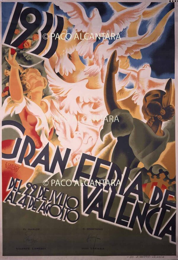 Cartel feria de Valencia de 1933.